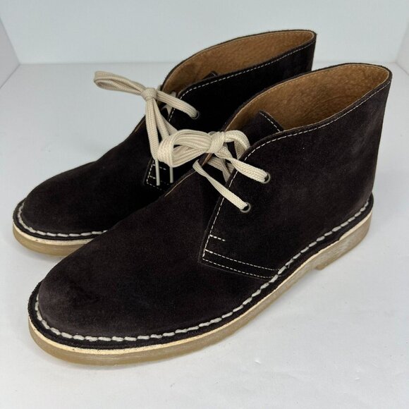 CI Factory Mens 1100 Brown Faux Suede Rubber Lace Up Size 40 Desert Boot - Picture 1 of 10